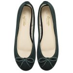 נעלי בלרינה קטיפה ירוקות - Kale