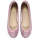 נעלי בלרינה/נעלי בובה ורוד נצנץ Pink Daisy