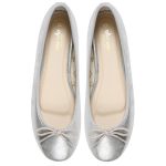 נעלי בלרינה כסופות מבריקות / נעלי בובה - Silver Berry