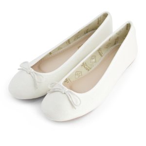 נעלי בלרינה/נעלי בובה לבן White Daisy