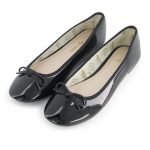 נעלי בלרינה נעלי בובה שחורות מבריקות - Raisin Lak