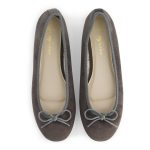 נעלי בלרינה קטיפה אפור כהה - Dark Grey Olive