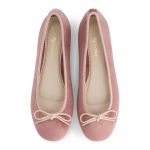 נעלי בלרינה קטיפה ורוד אפרסק - Pink Peach