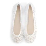 נעלי בלרינה נעלי בובה לבנות תחרה - Lace Flower