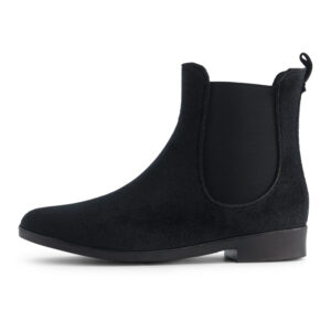 מגפי גומי שחורות מצופות קטיפה – Black Olive
