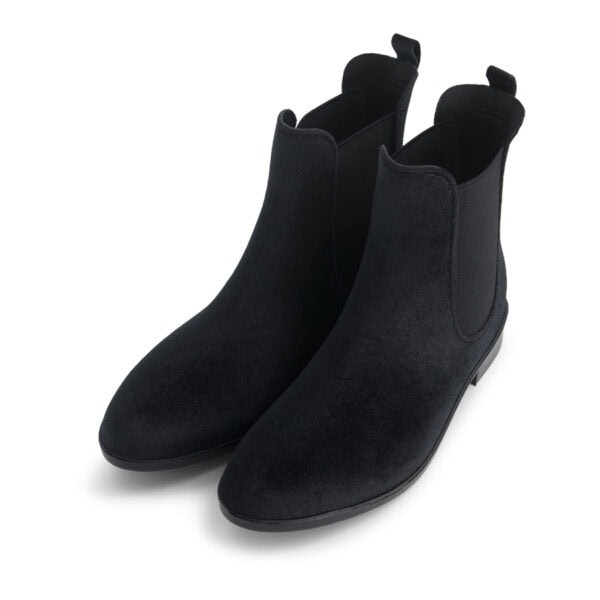 ⁦מגפי גומי שחורות מצופות קטיפה – Black Olive⁩ – תמונה ⁦3⁩
